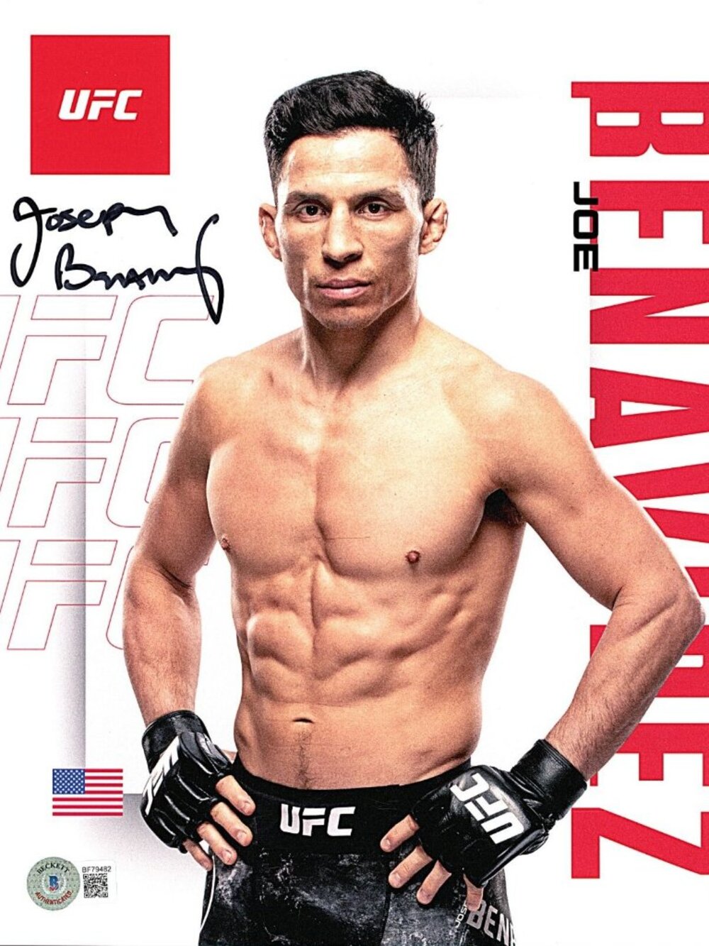 Joe Benavidez Signed UFC 8.5x11 Photo Beckett BAS COA Autograph